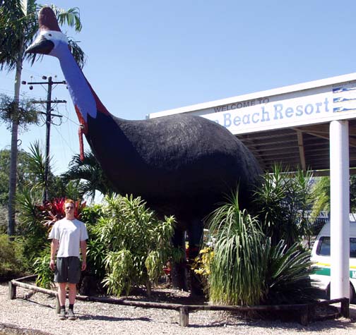 Andy and giant cassowary