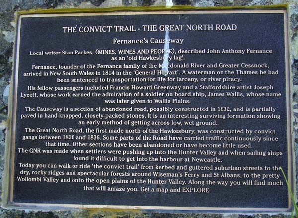 Convict trail sign