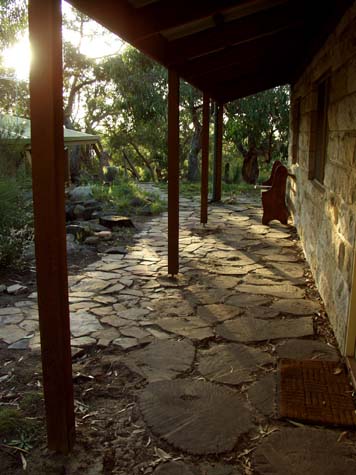 Sandstone gallery porch