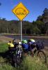 Wombat sign and bikes
