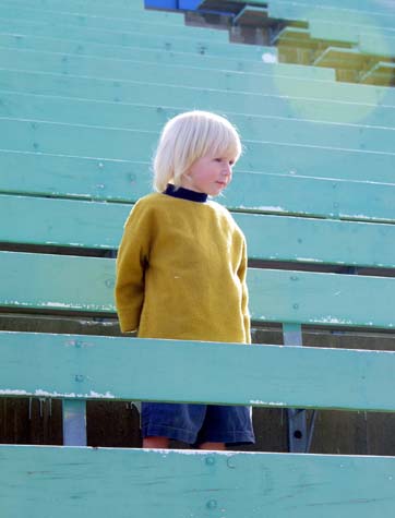 Boy watching athletics