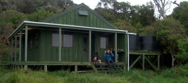 Laurie, Andy and Christmas Village Hut