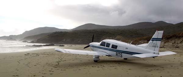 Plane on Little Hellfire beach