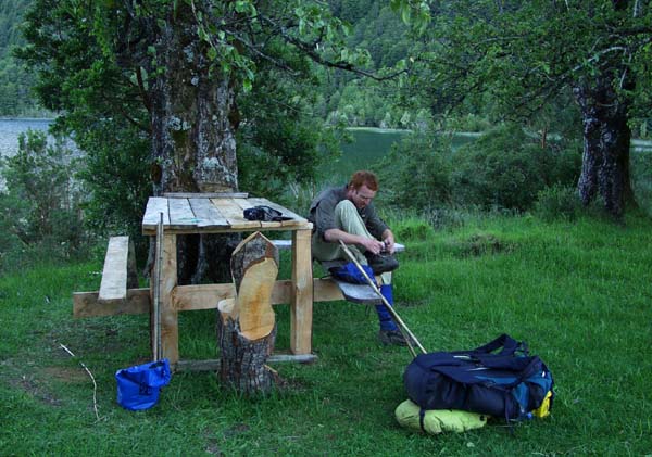 Lakeside guest campsite