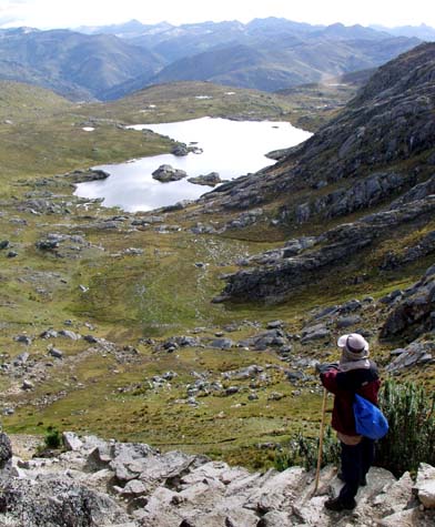 Andy at 14700 ft on an Incan stairway