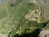Aerial view of routes into Machu Picchu