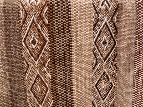 Weaving - White brown and black