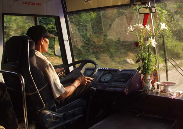 Bus driver's altar