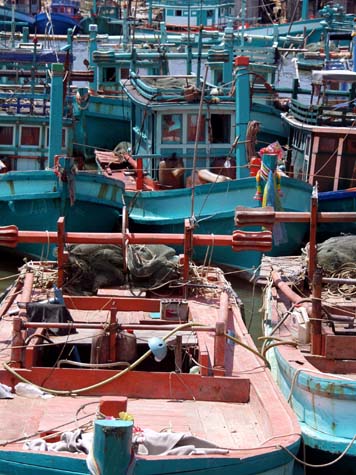 Cambodian fishing boats