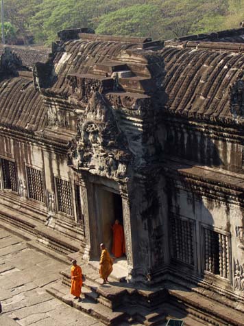 Monks in Angkor Wat