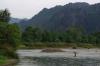 Cycle and scenery, Vang Vieng