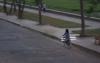 Woman cycling with ice