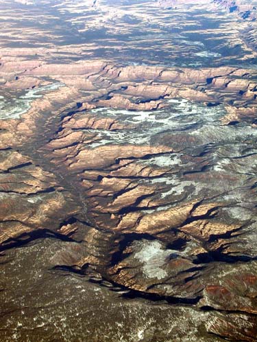 American west canyons from the air