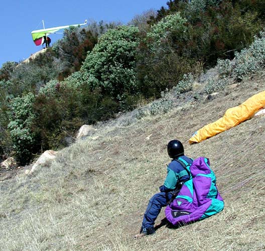 Casey and hang glider - Sky Port