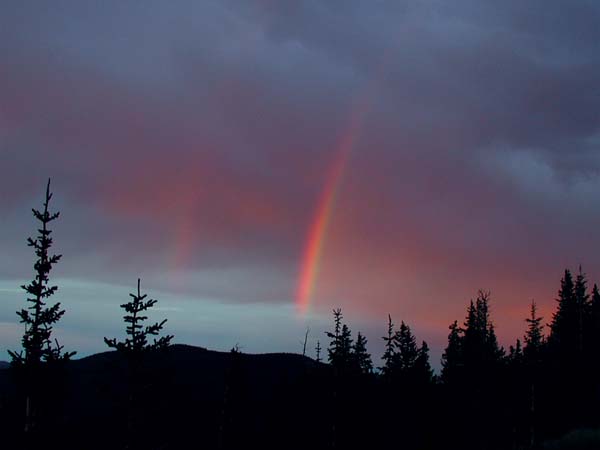 Double rainbow in CO Rockies