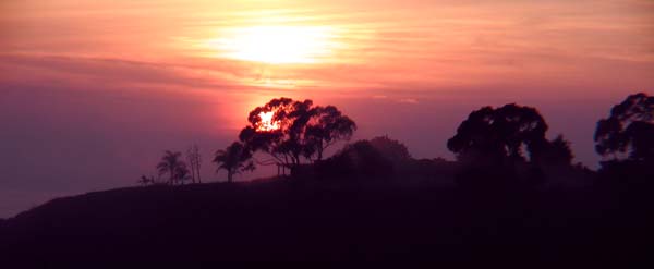 First sunset of the year from the training hill