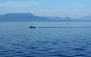 Photo of a ferry crossing to Vancouver Island