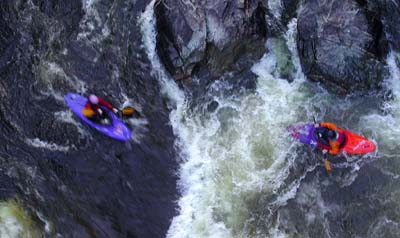 Kayakers on a river outside of Prince George