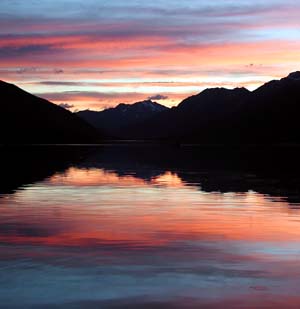 Sunset over Mooose Lake