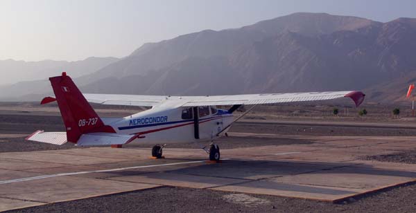 Plane at Nazca airport Plane at Nazca airport