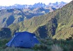 Campsite on the optional loop return route Campsite on the optional loop return route