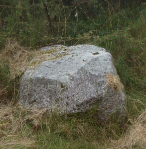 Pointer boulder of the lower banos