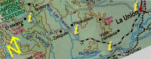 Map of the section 1 route, all contained image map links are available from the textual links on this page