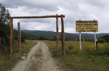 Archway over the road to Hueicolla