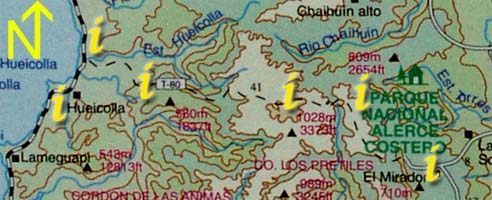 Map of the section 2 route, all contained image map links are available from the textual links on this page