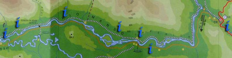 Map of the section 1 route, all contained image map links are available from the textual links on this page