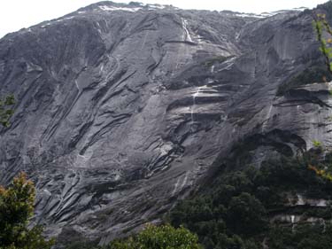 The granite cliffs at La Junta