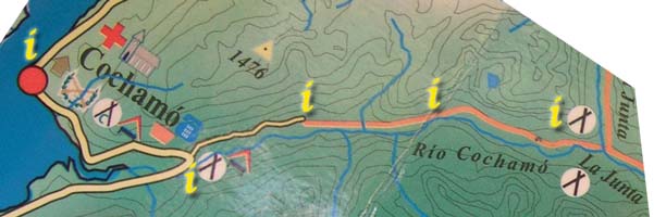 Map of the area containg image map links to detailed information: all of the links are also available from the text links elsewhere on the page