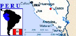 Location of the Inca Wasi hike in Peru
